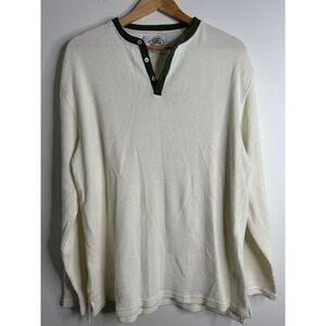 Land Rover Men's Pacsun Waffle Knit Henley Thermal Long Sleeve Shirt Medium